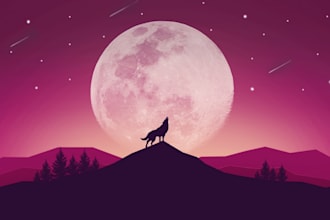draw potrait and landscape vector art beautifully