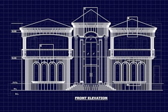do floor plans, architectural blueprints for city permit