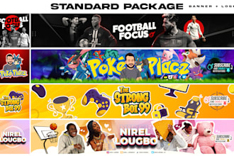 create epic youtube banner and logo design