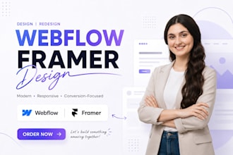 design, develop webflow framer website framer developer