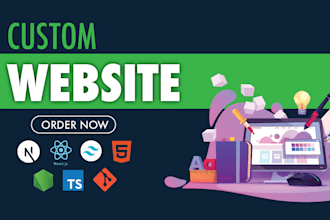 build custom website with react, next js, tailwind, shadcn