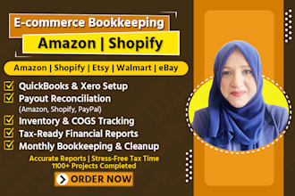 be your amazon bookkeeper,accountant,ecommerce assistant
