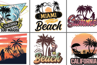 do beach summer t shirt design