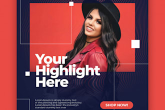 design eye catchy attractive social media posts in 24 hrs