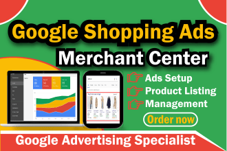 create google shopping ads and manage merchant center