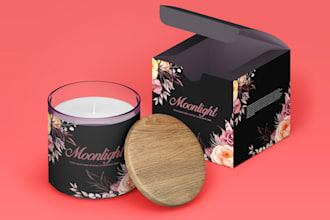 do candle label and product label design