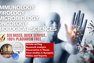 assist you to write articles on microbiology immunology oncology cell biology