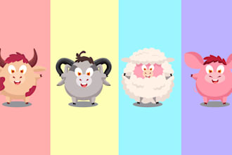 make cartoon, character, and mascot for only five dollars