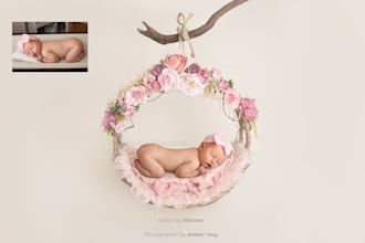 do newborn composite editing and headswap fast and beautiful