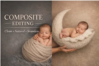 do newborn composite editing and head swaps