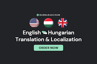 professionally translate hungarian to english and english to hungarian