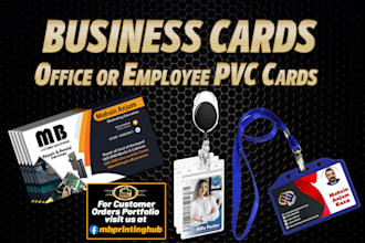 print business cards and pvc employee cards