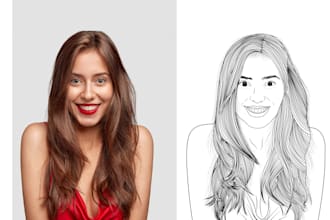 draw detail vector line art illustration