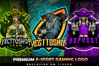 design an epic esport, gaming, twitch mascot logo