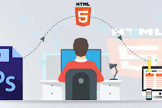 develop a webpage with an exact copy of PSD or xd