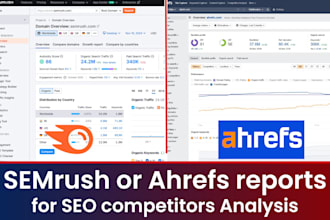 give semrush or ahrefs report data for your SEO competitors analysis