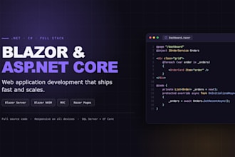 be your expert blazor and asp net core web developer