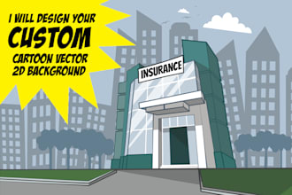 design a 2d vector cartoon background for a video game