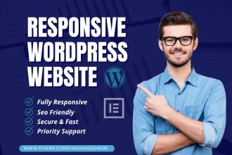 build responsive wordpress website or blog design