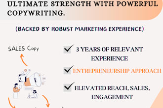 write highly converting sales copy, SEO landing pages, and social media content