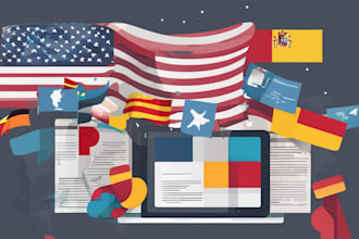 translate and transcribe documents or videos from english to spanish vice versa