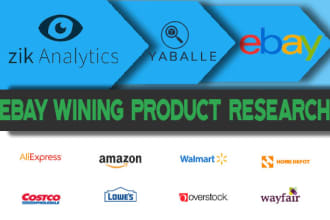 research ebay winning product via zik analytics and upload