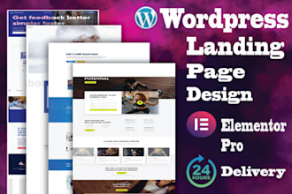 create responsive wordpress landing page design with in 24h