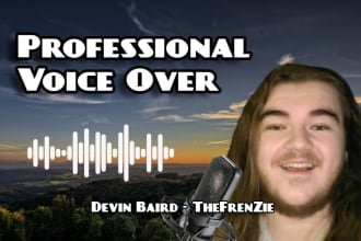 record a professional american male voice over