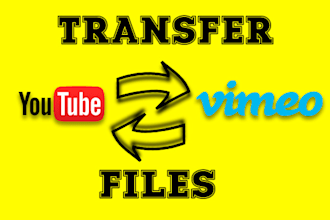do transfer videos from vimeo to youtube or vice versa