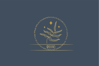 create a hand drawn botanical boho classic logo for you