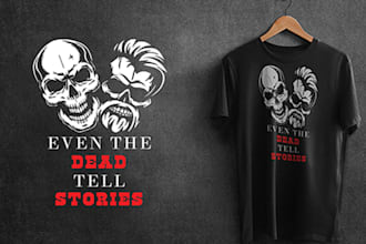 design professional, trendy tshirts and realistic mockup