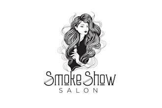 create a hand made beauty hair salon logo