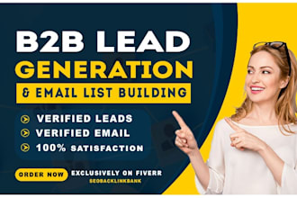 do b2b lead generation and verified email list