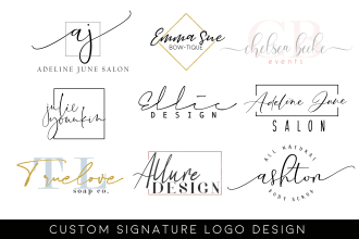 design a signature logo design, multiple concepts