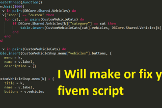 make, fix or convert your fivem script