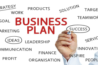 write a business plan with a financial plan for startups, business plan writer