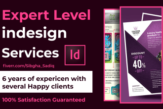 do any adobe indesign work