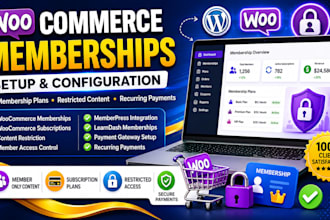 setup and configure woocommerce memberships