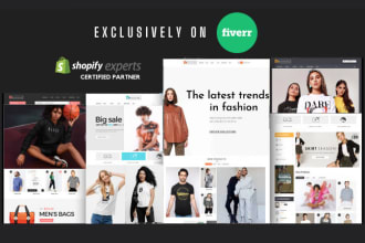 design a modern clothing and fashion shopify store or website