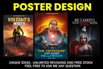 make professional movie poster design and book cover art