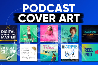 design professional podcast cover art