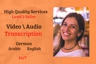 do transcription for  audio and video