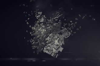 create a 3D Logo or Text intro video Animation