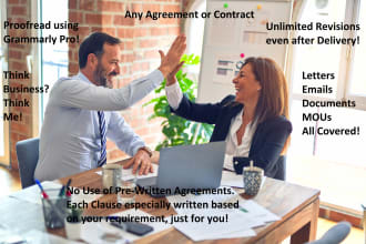 write all kinds of contracts or agreements