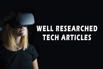 write tech articles, blogs or content writing