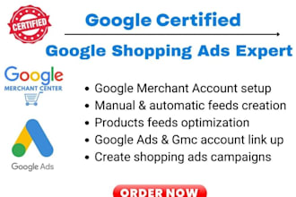 provide complete google shopping and merchant center solution