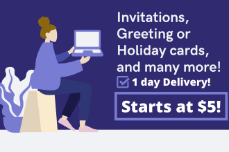 design your invitations,  greeting cards and more