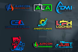 do plumbing heating hvac air condition gas home logo