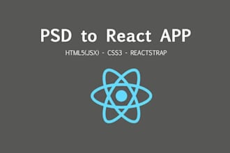 convert psd , figma to react js
