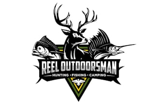 design modern fishing and hunting logo